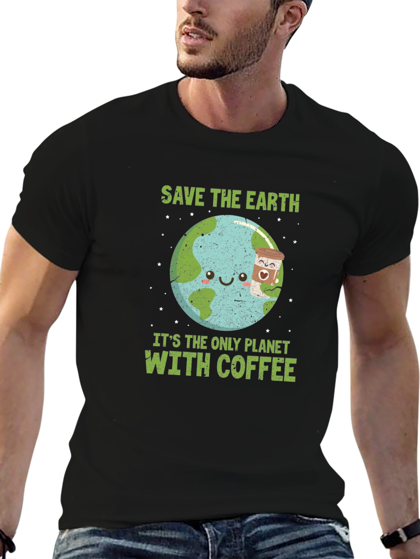 Save Earth Coffee Planet Graphic Tee