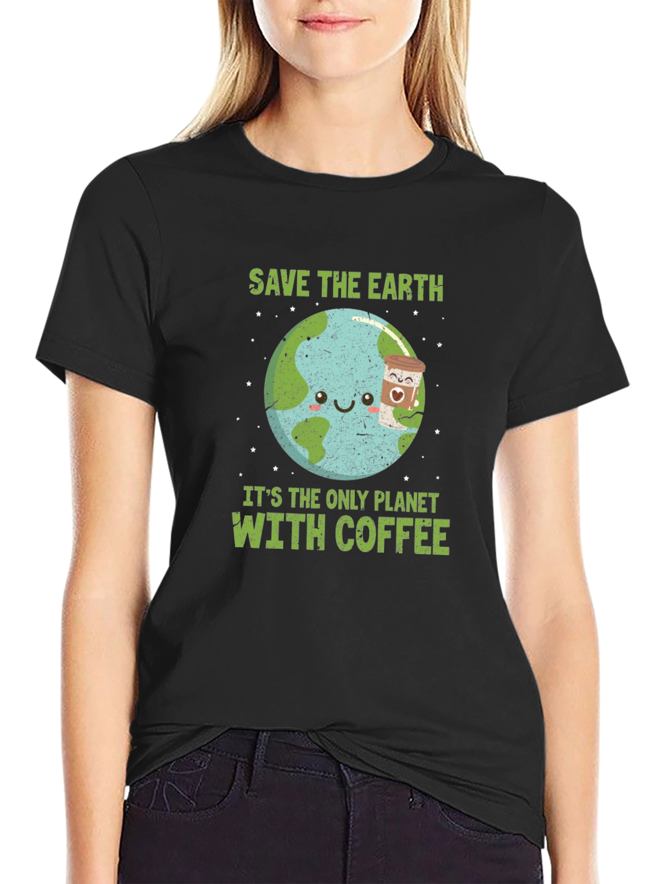 Save Earth Coffee Planet Graphic Tee
