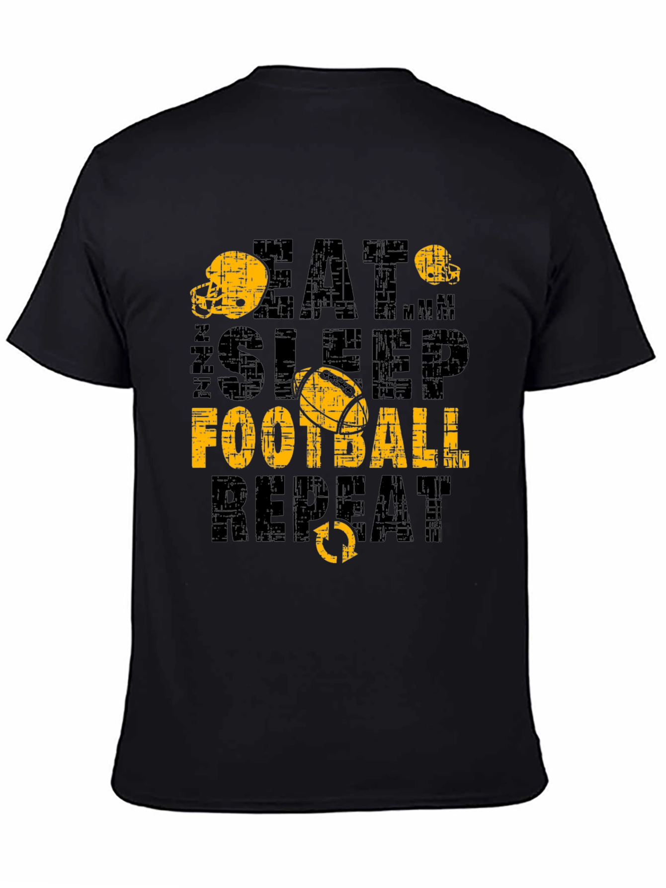 Eat Sleep Football Repeat Mens T-Shirt