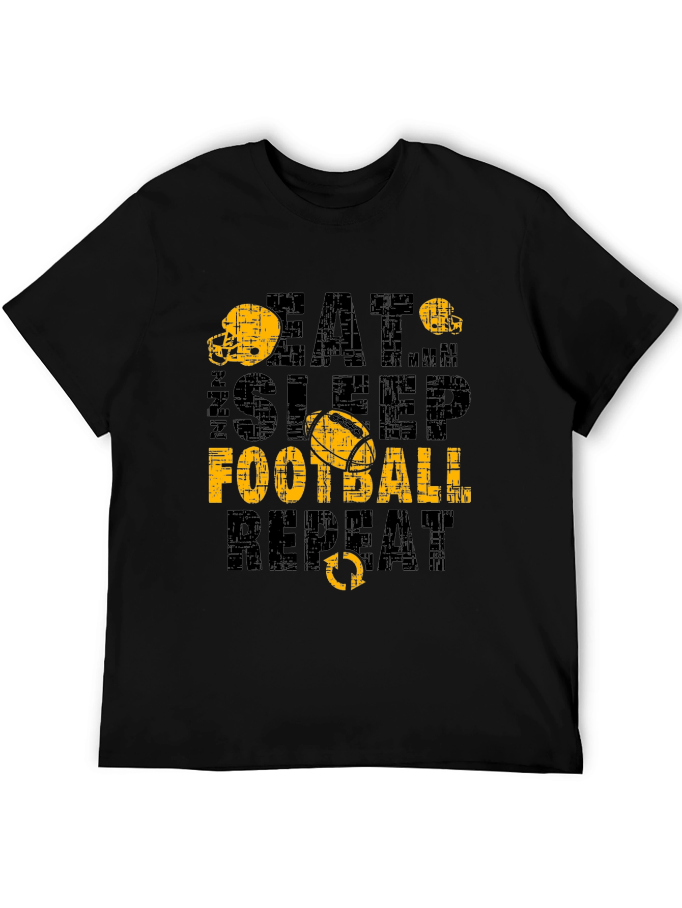 Eat Sleep Football Repeat Mens T-Shirt