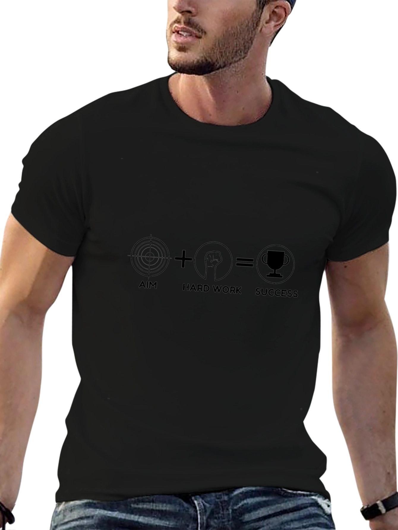 Aim + Hard Work = Success Graphic Tee