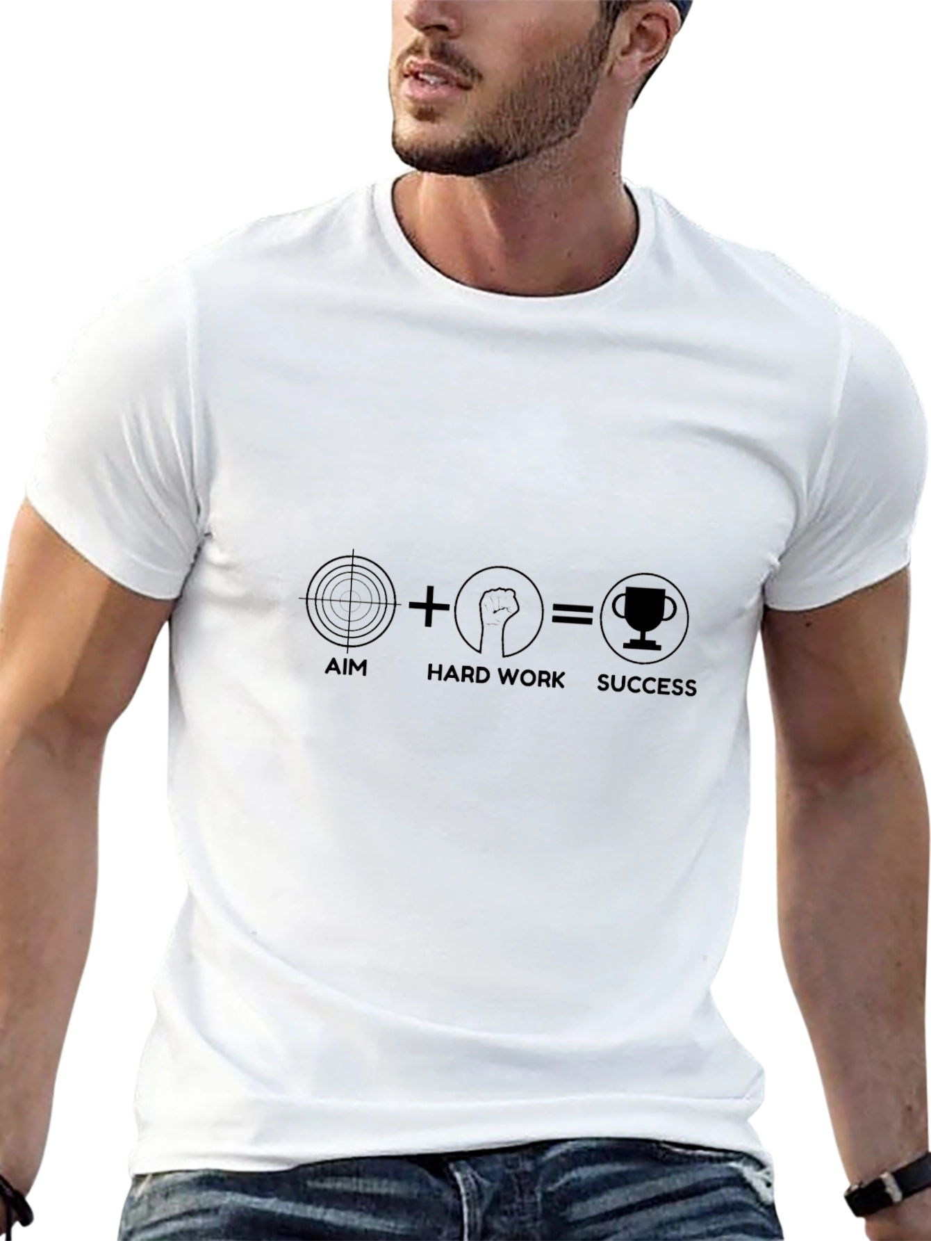 Aim + Hard Work = Success Graphic Tee