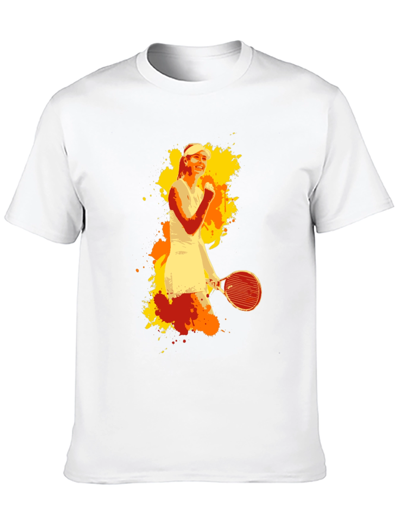 Tennis Player Graphic Tee - Mens Black T-Shirt