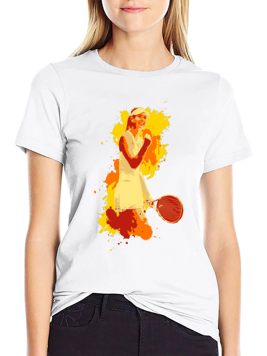Tennis Player Graphic Tee - Mens Black T-Shirt