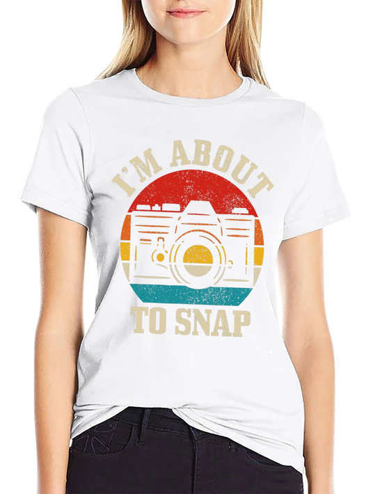 Retro Camera T-Shirt - Im About To Snap