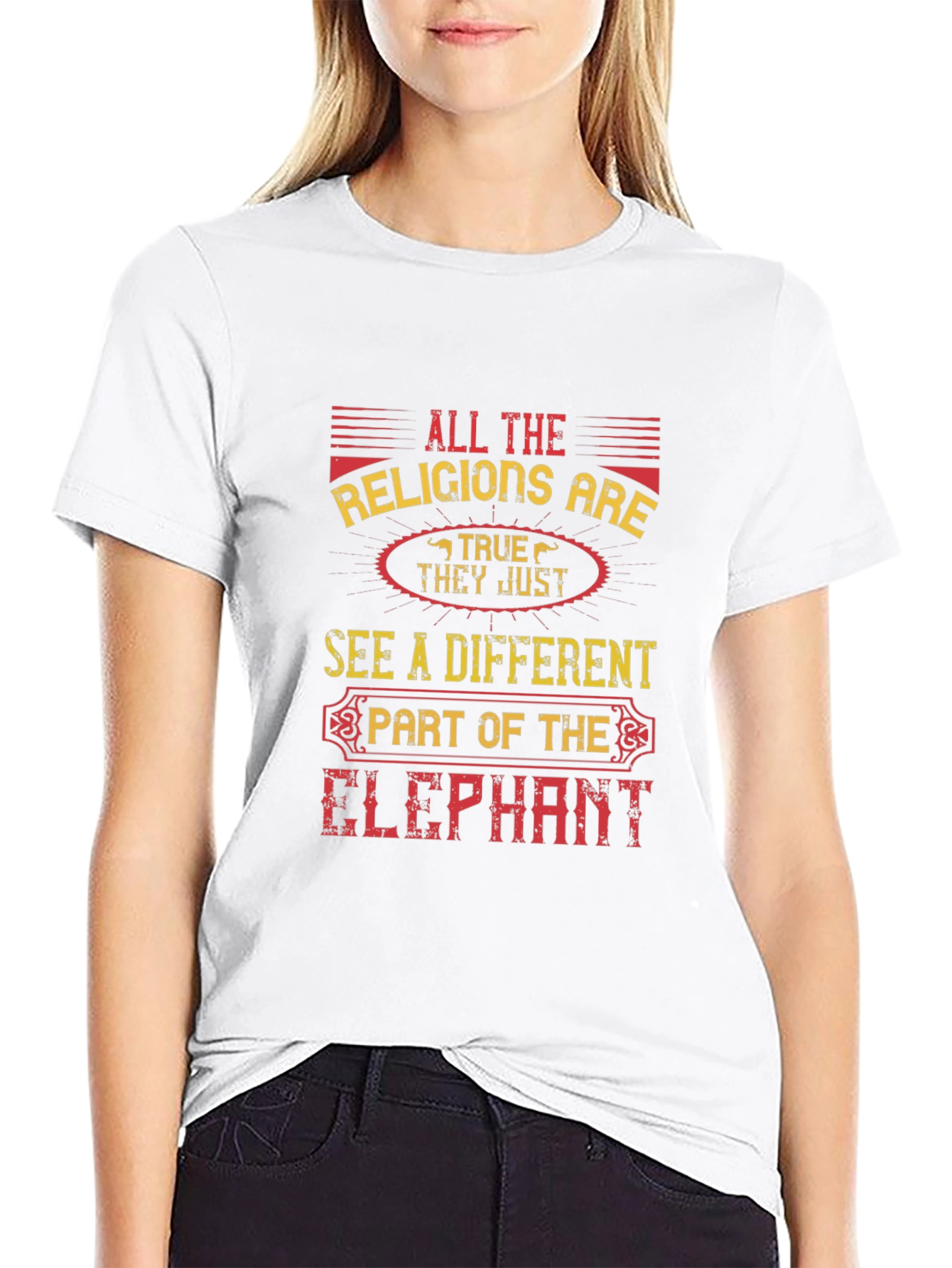 All Religions Elephant Graphic Tee