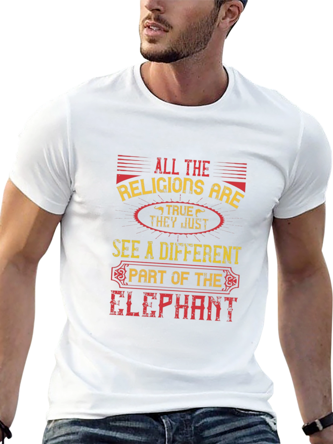 All Religions Elephant Graphic Tee