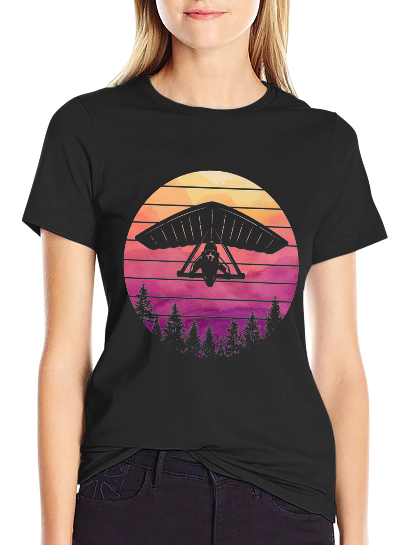 Hang Gliding Sunset T-Shirt - Adventure Tee