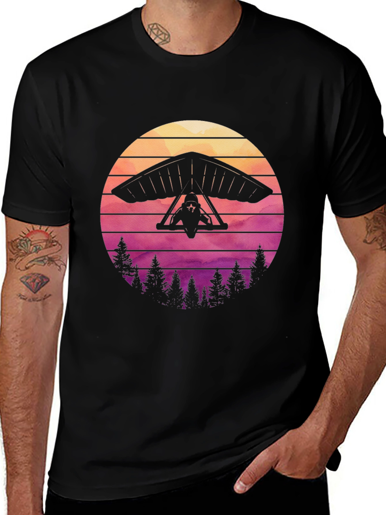 Hang Gliding Sunset T-Shirt - Adventure Tee