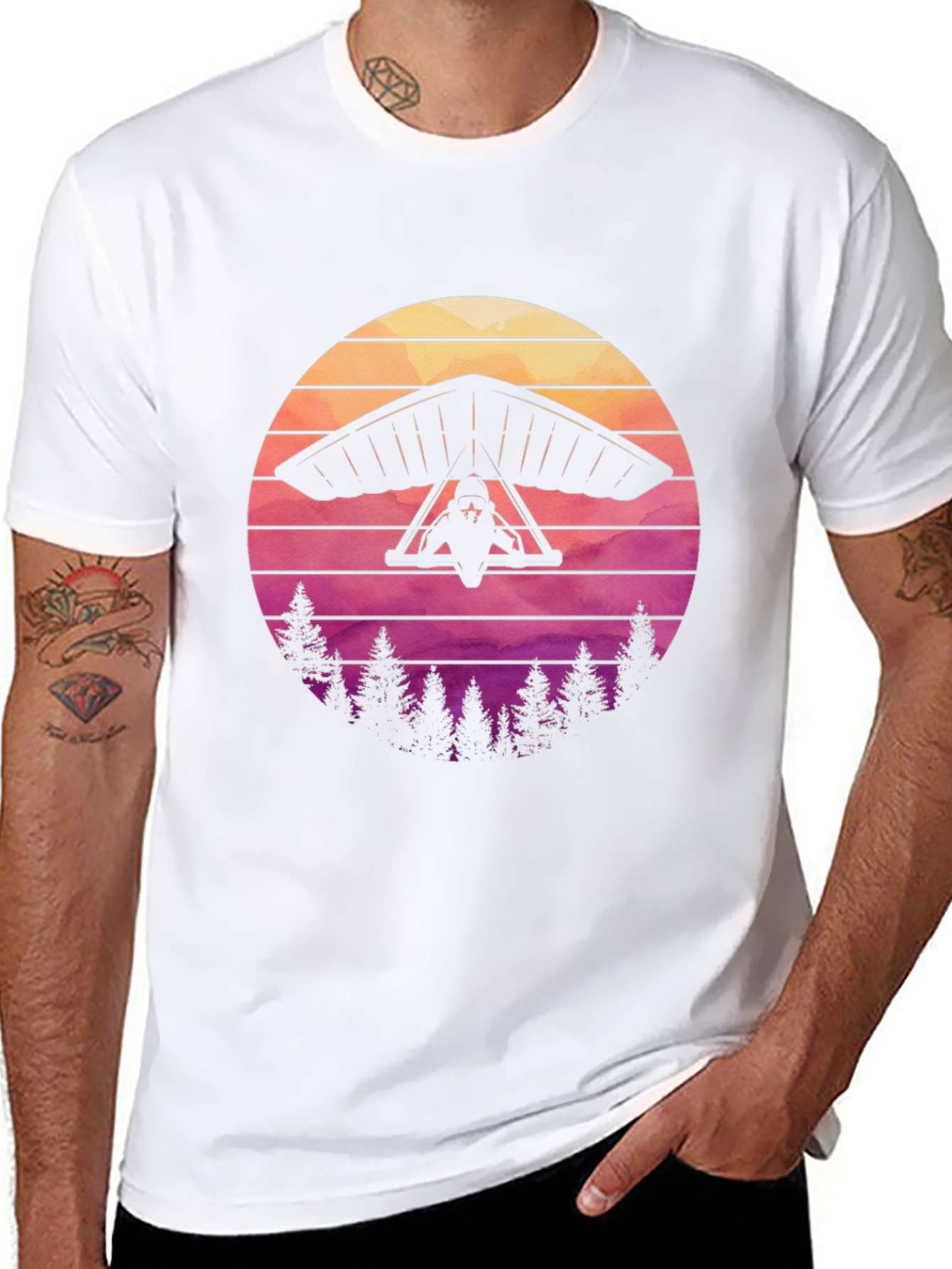 Hang Gliding Sunset T-Shirt - Adventure Tee
