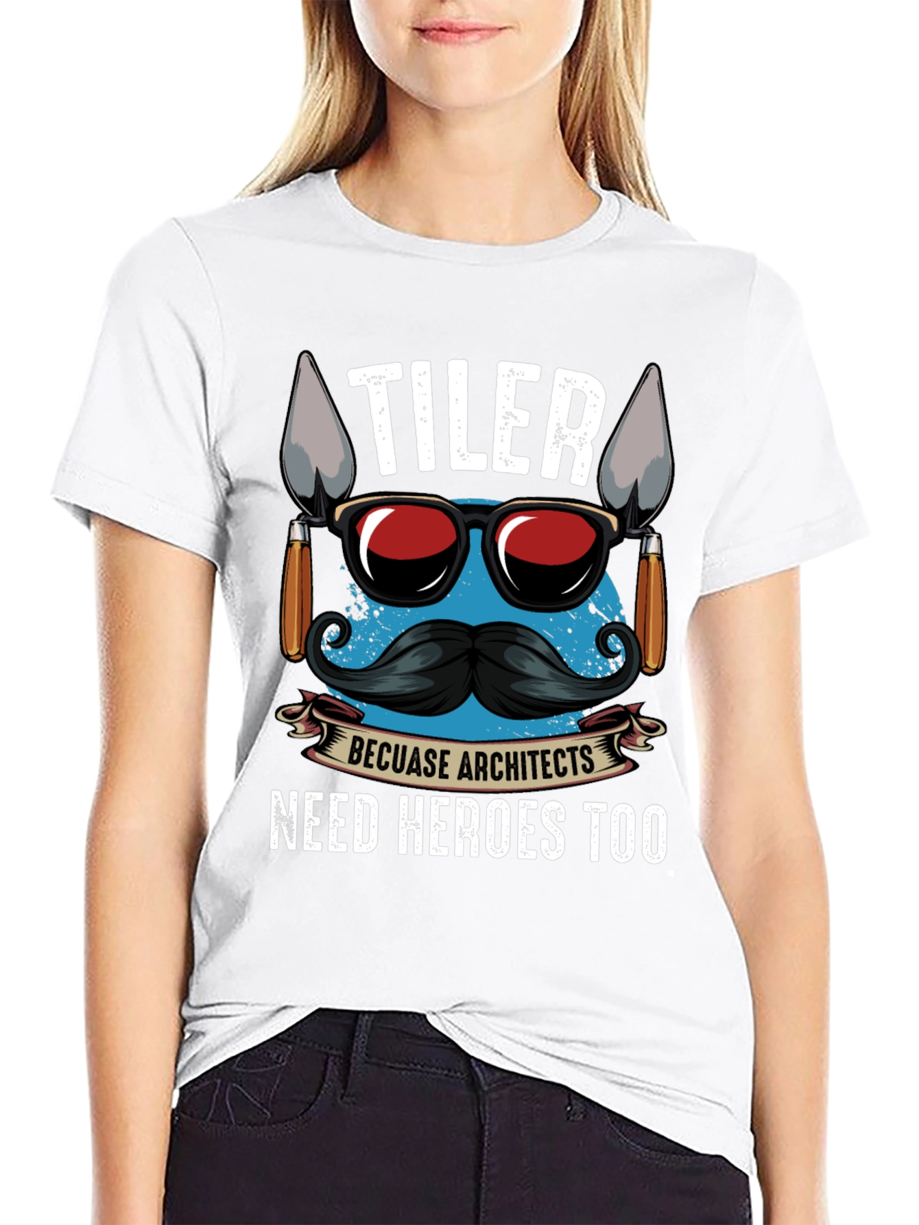 TILER Because Architects Need Heroes Too - Graphic T-Shirt