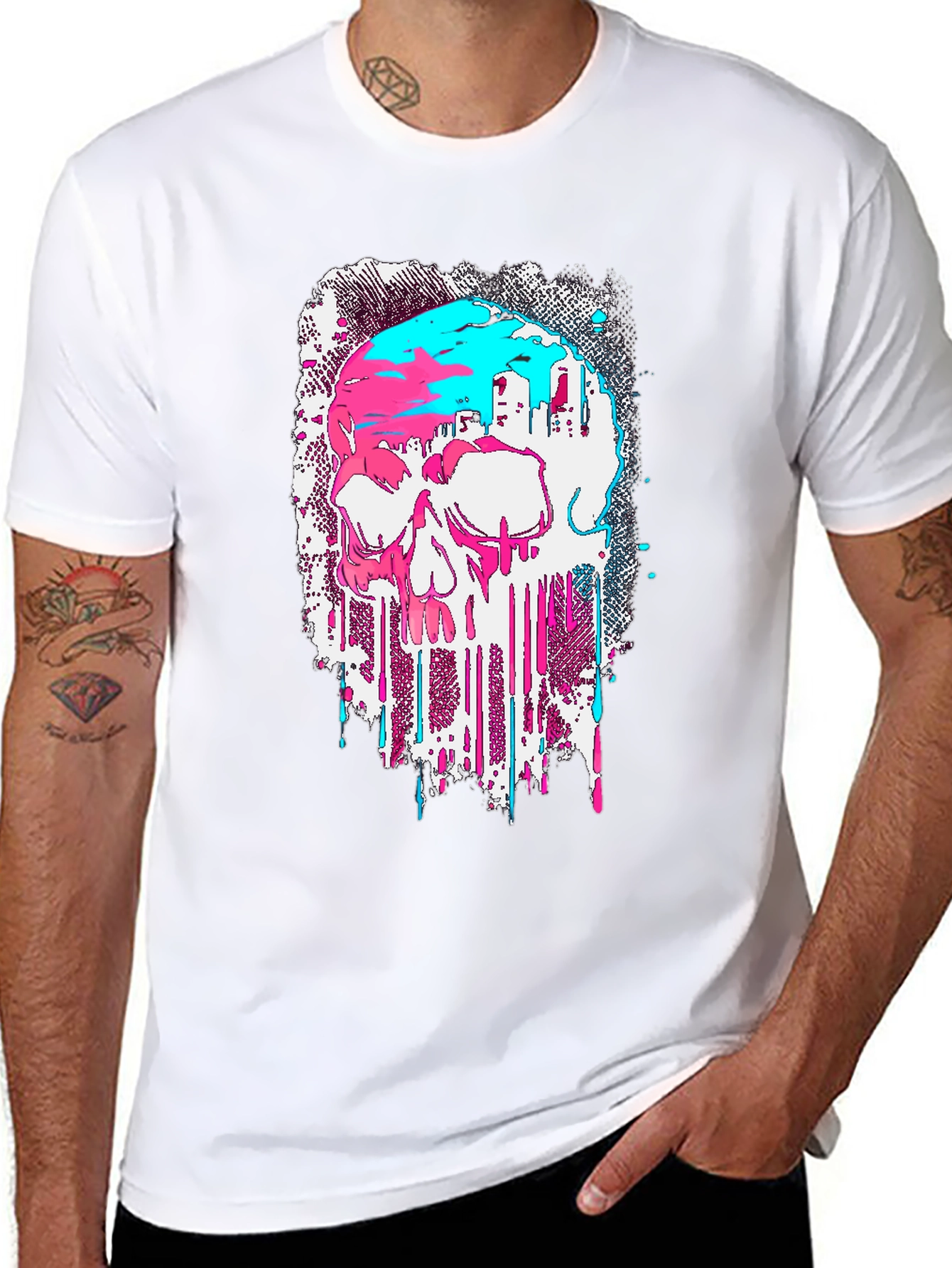 Skull Graphic T-Shirt - Modern Drip Design
