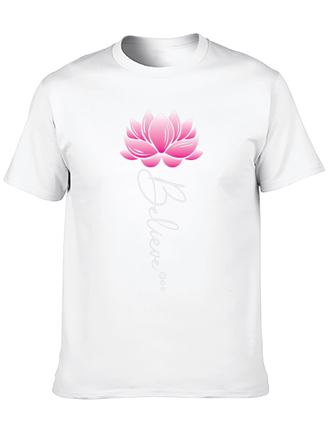 Believe Lotus Flower Graphic T-Shirt