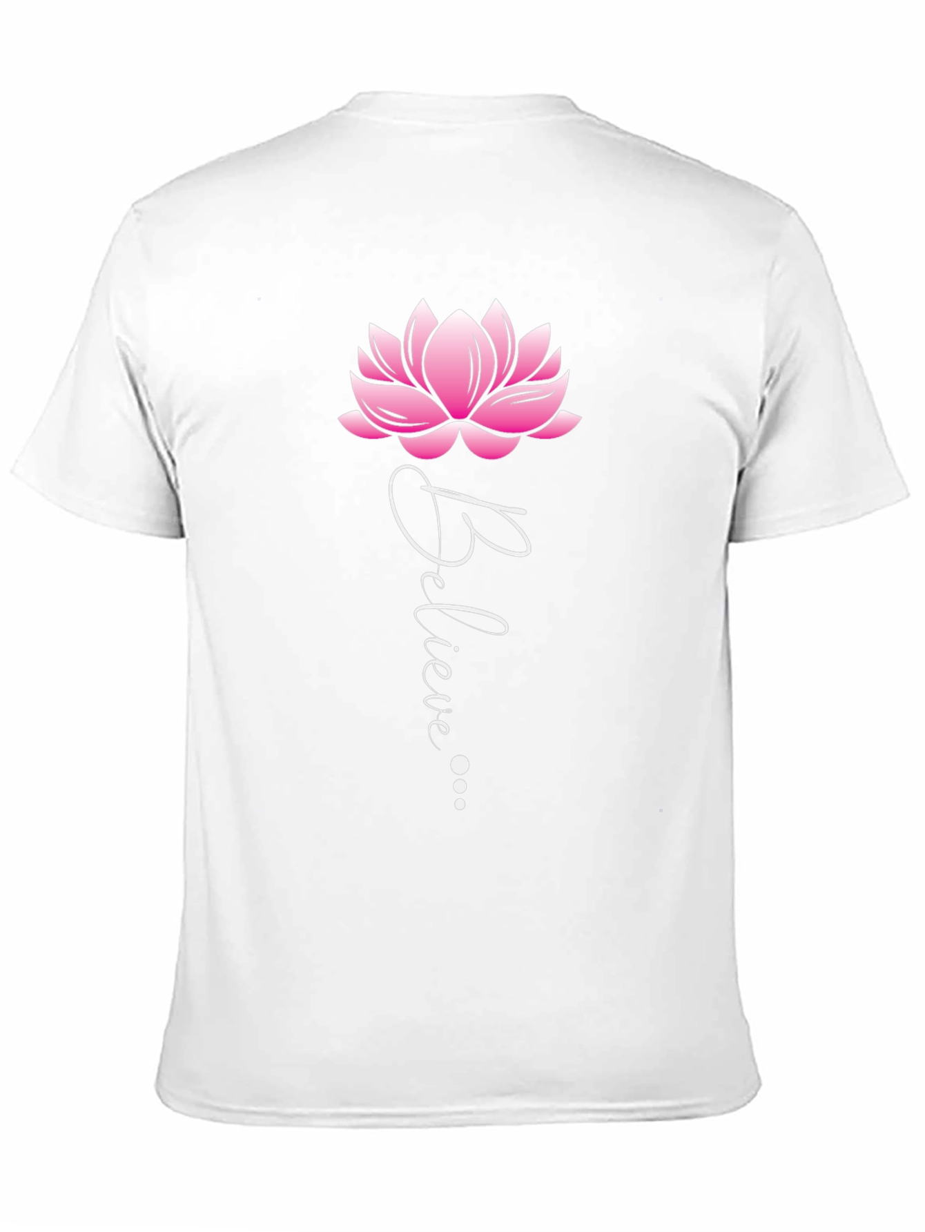 Believe Lotus Flower Graphic T-Shirt
