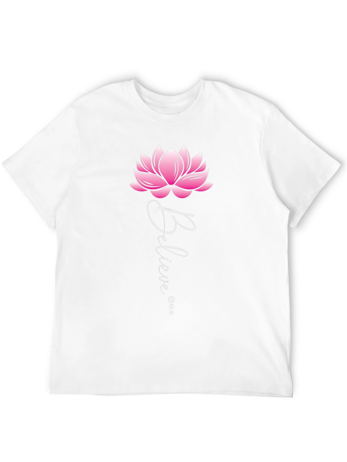 Believe Lotus Flower Graphic T-Shirt