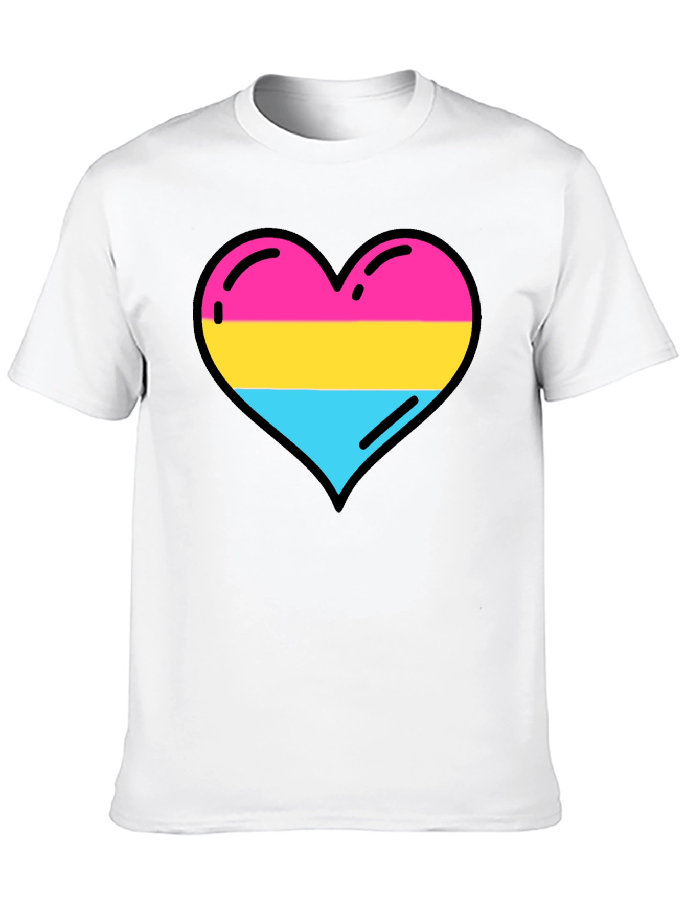 Pansexual Pride Heart Tee - LGBTQ+ Love