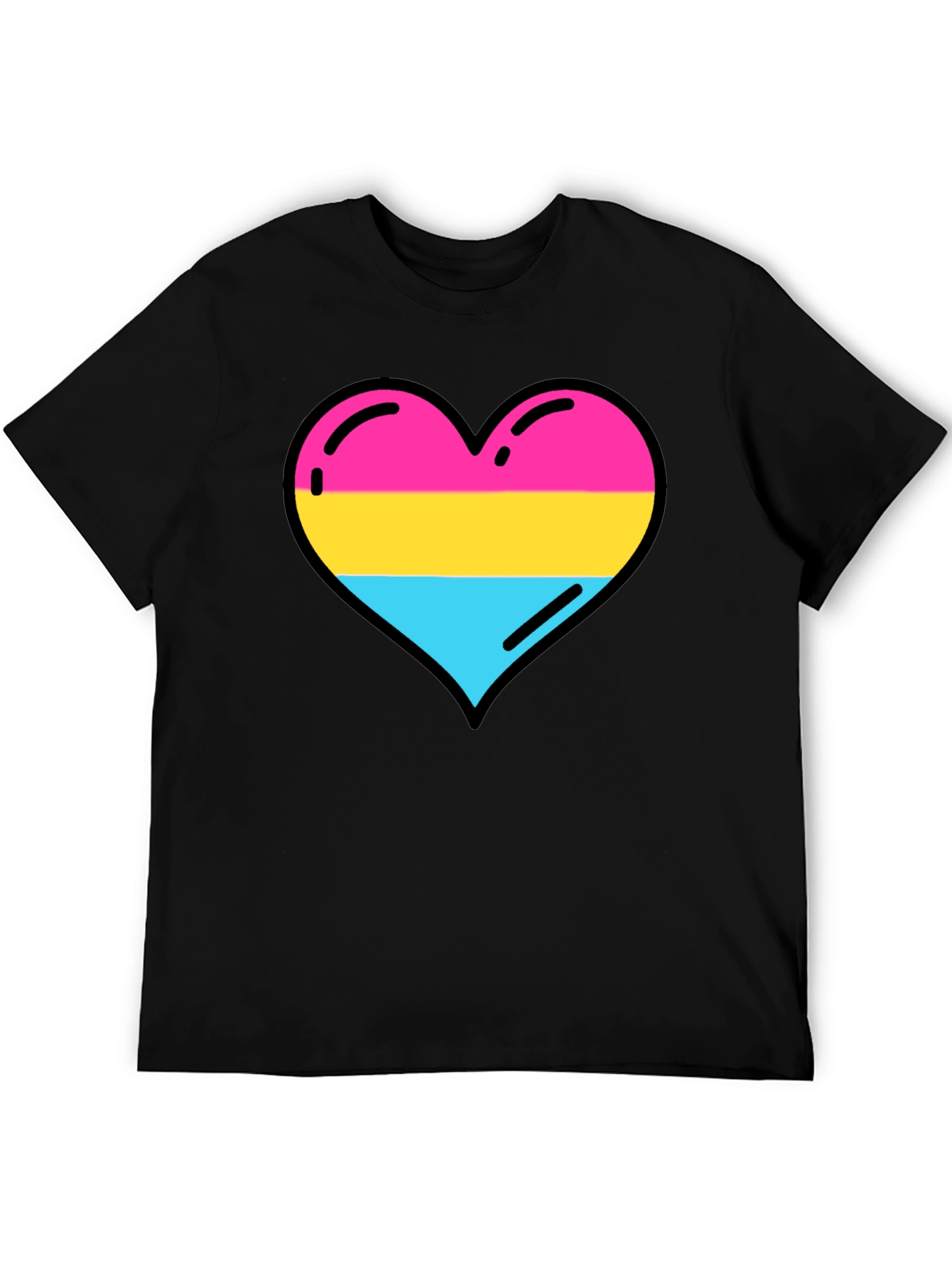 Pansexual Pride Heart Tee - LGBTQ+ Love