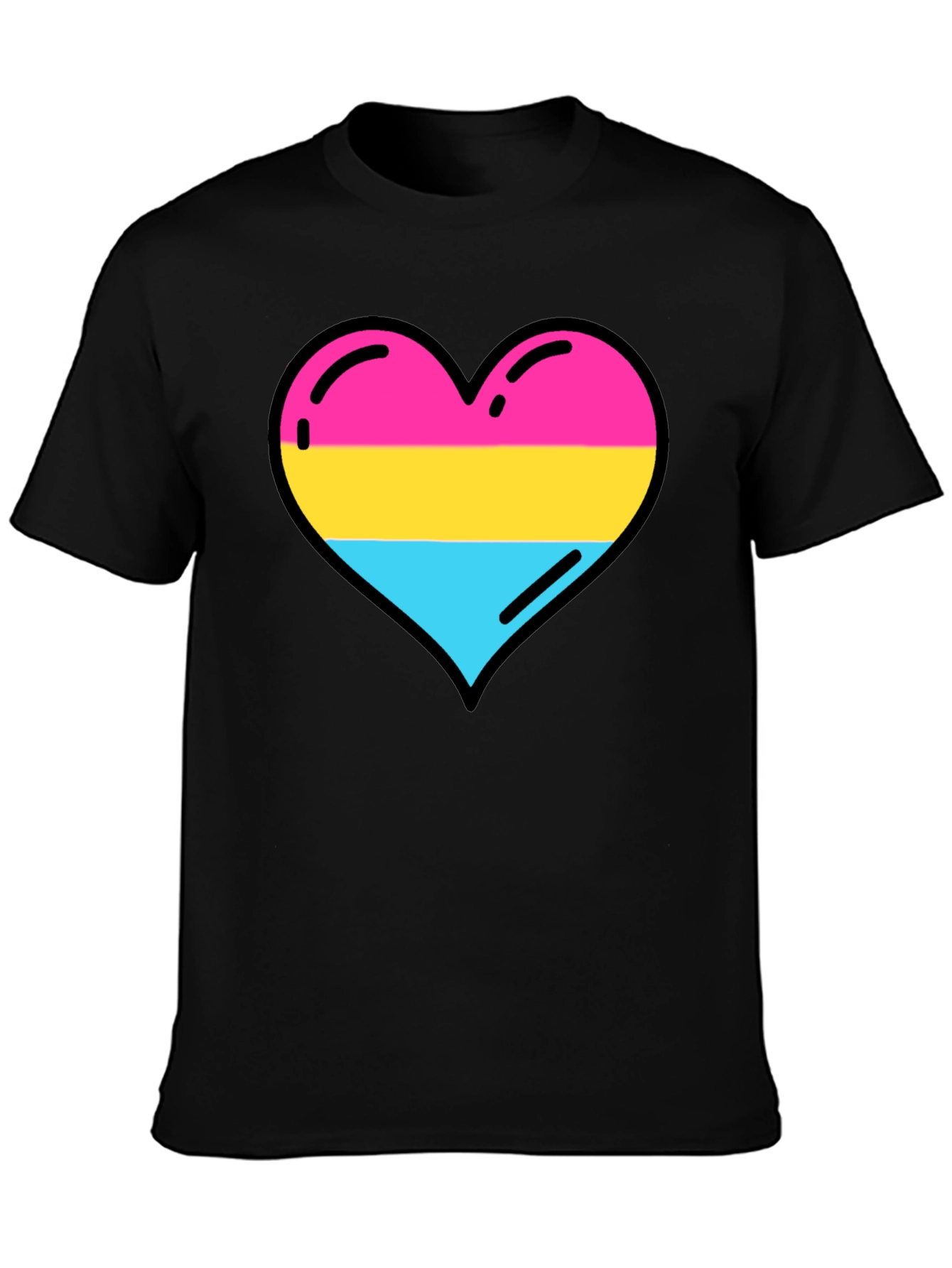 Pansexual Pride Heart Tee - LGBTQ+ Love