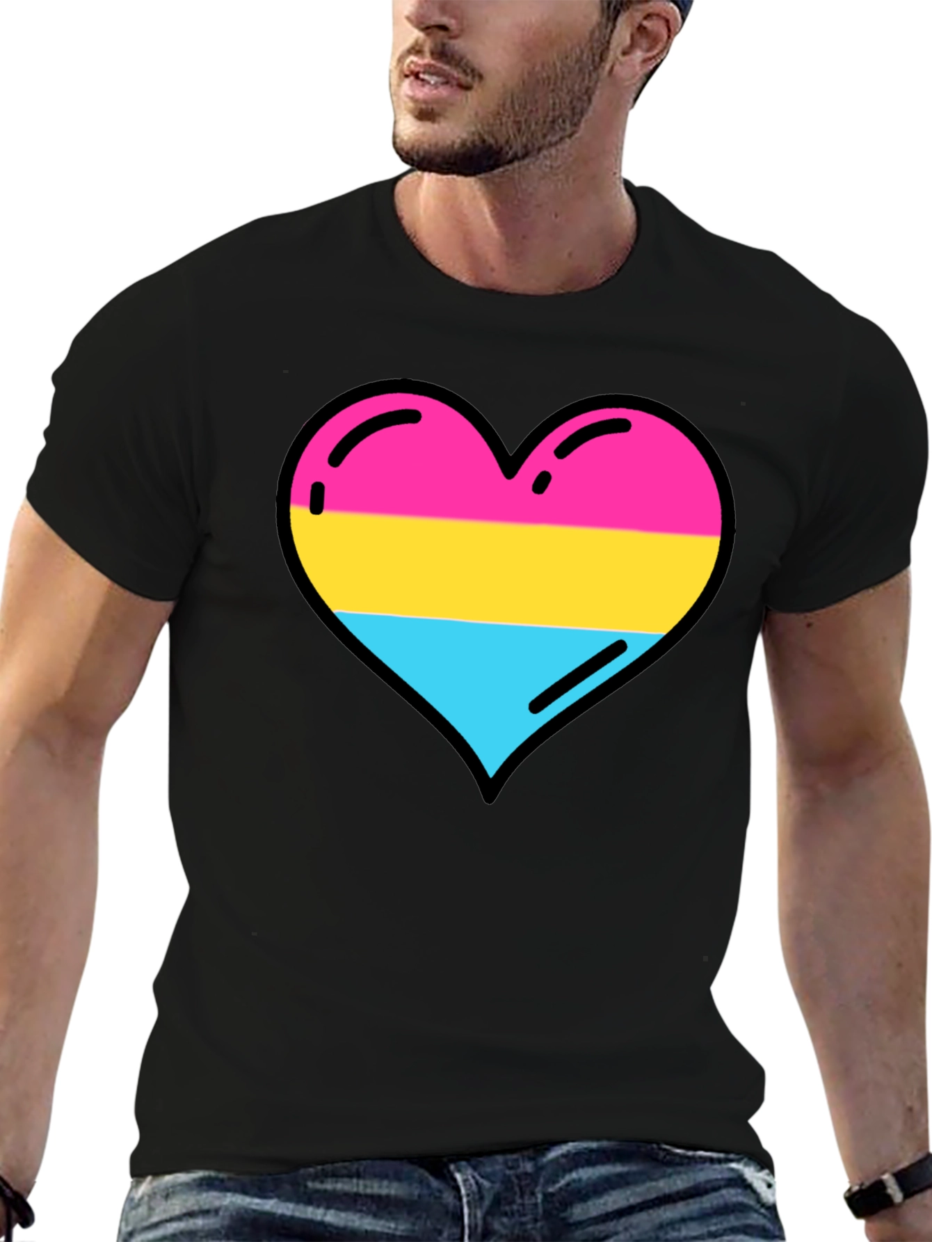 Pansexual Pride Heart Tee - LGBTQ+ Love