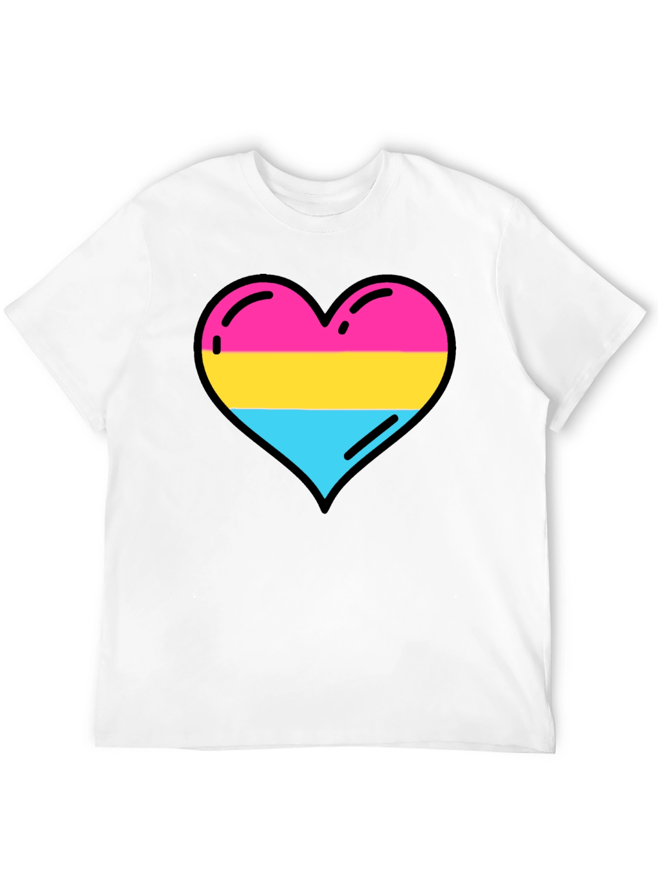 Pansexual Pride Heart Tee - LGBTQ+ Love
