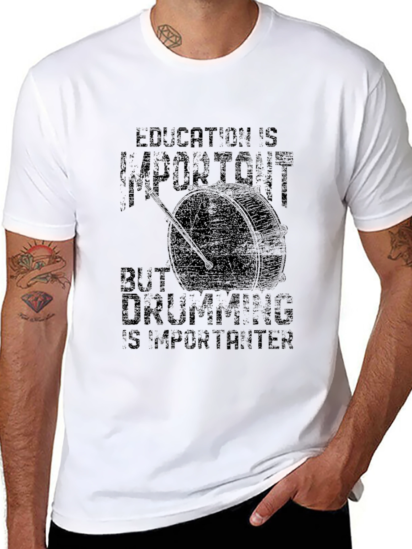 Education is Importaint Drumming is Importanter T-shirt