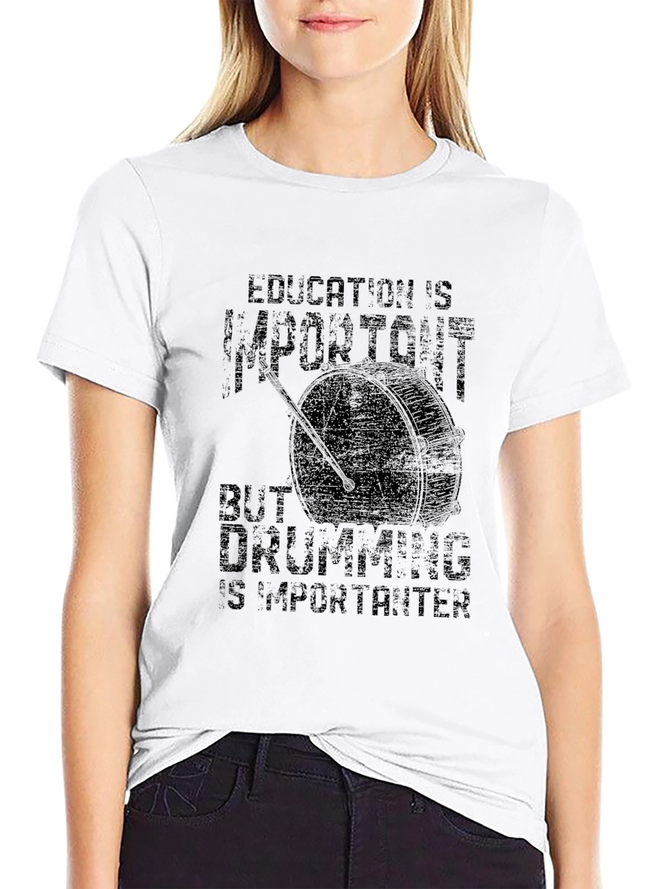 Education is Importaint Drumming is Importanter T-shirt