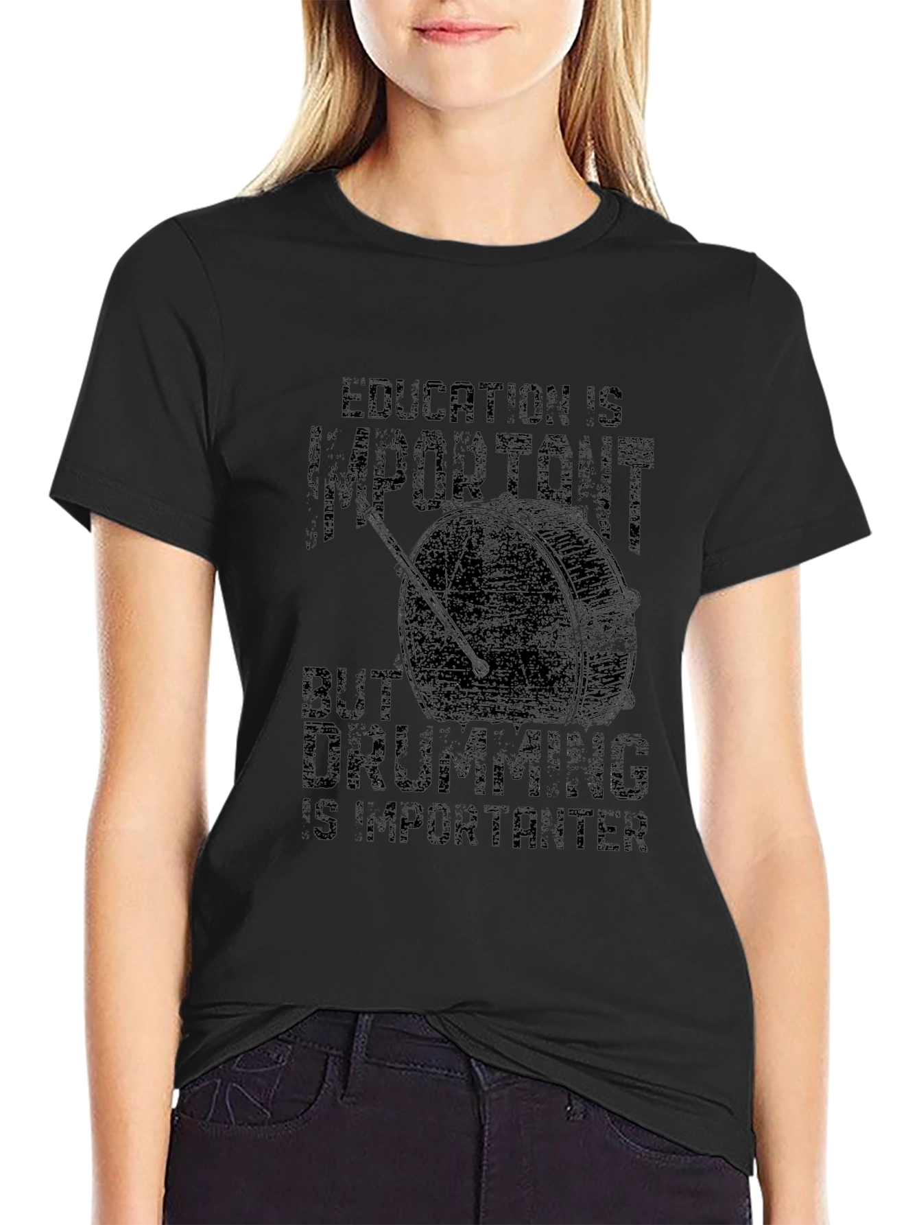 Education is Importaint Drumming is Importanter T-shirt