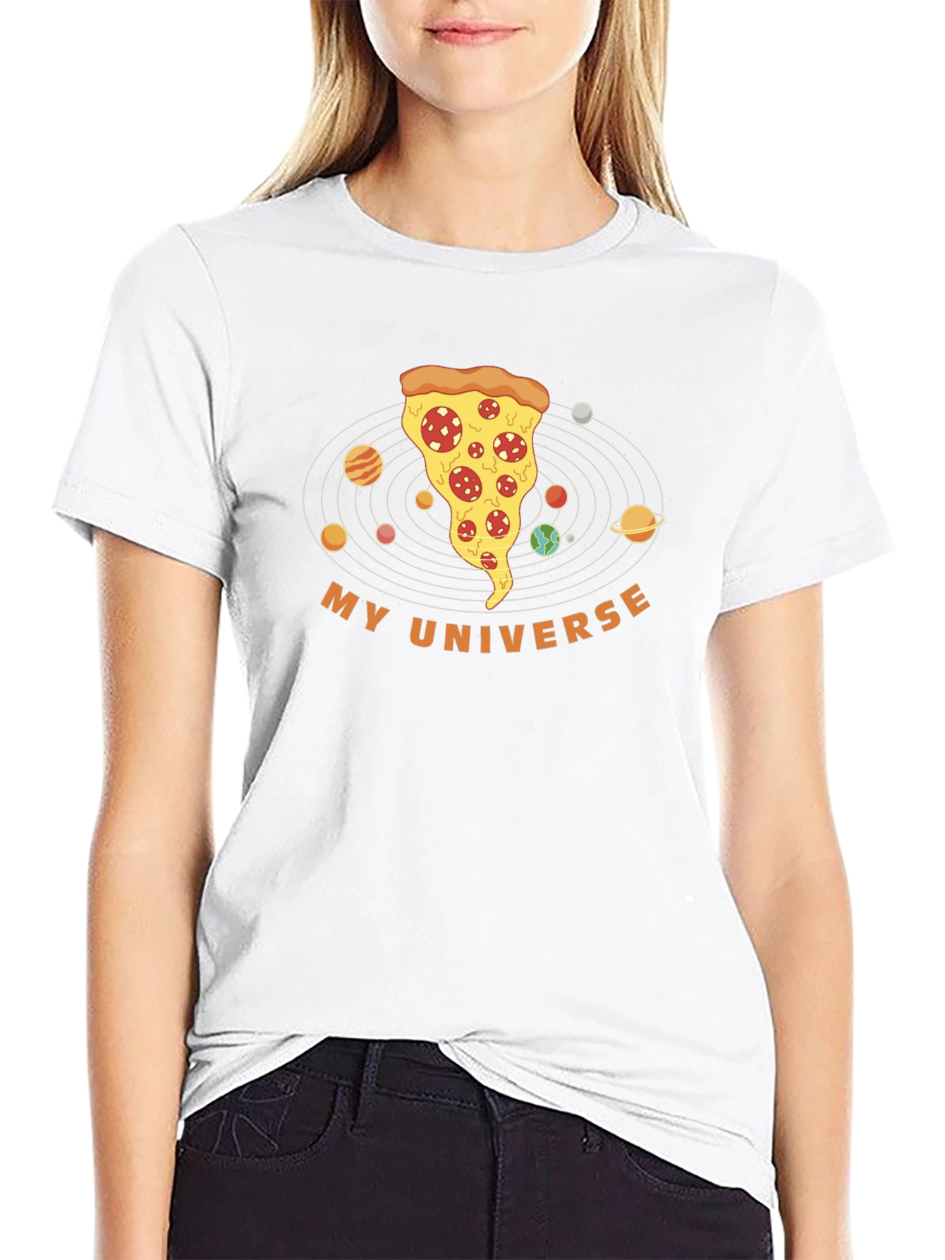 Pizza Universe Graphic T-Shirt
