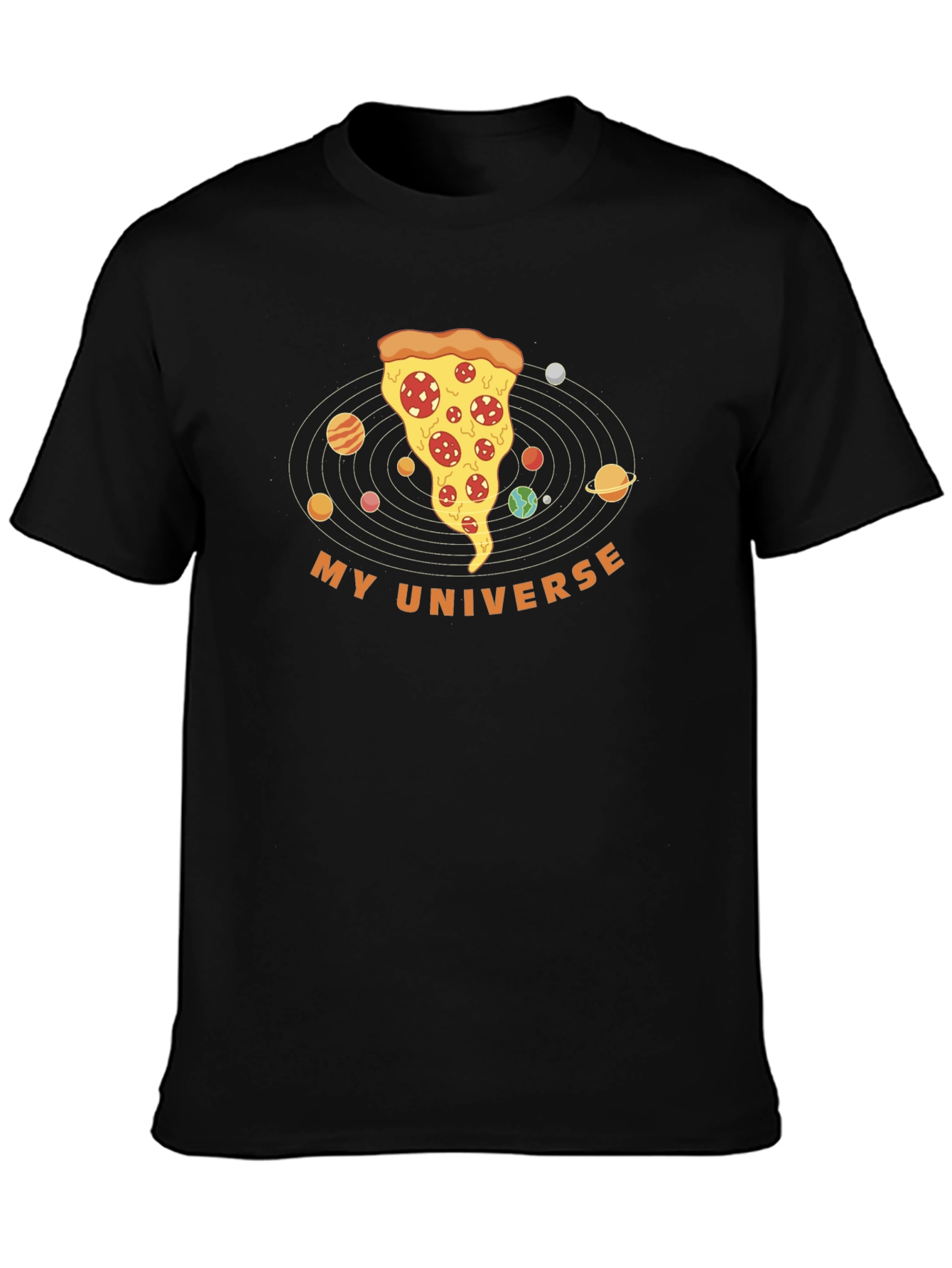 Pizza Universe Graphic T-Shirt