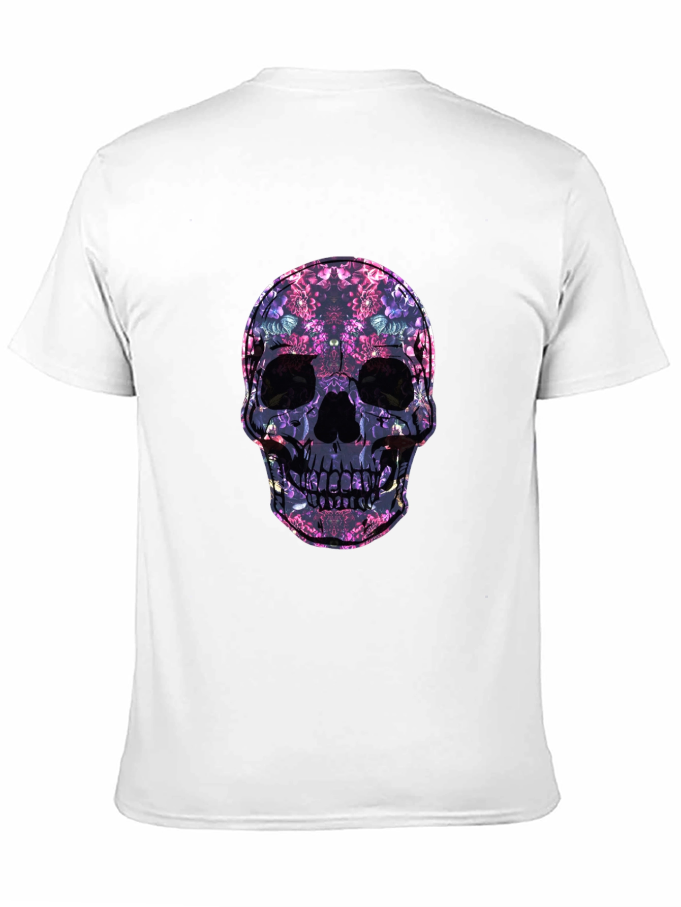 Floral Skull Graphic Print Tee