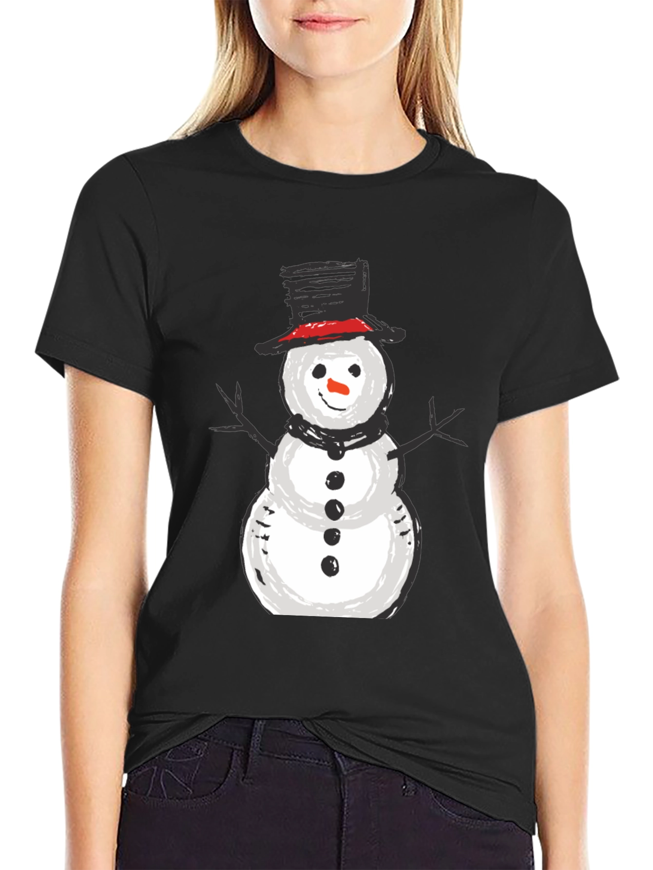 Snowman Graphic Tee - Holiday Fun!