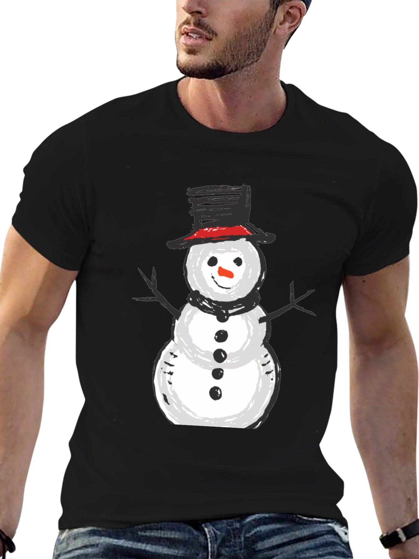 Snowman Graphic Tee - Holiday Fun!