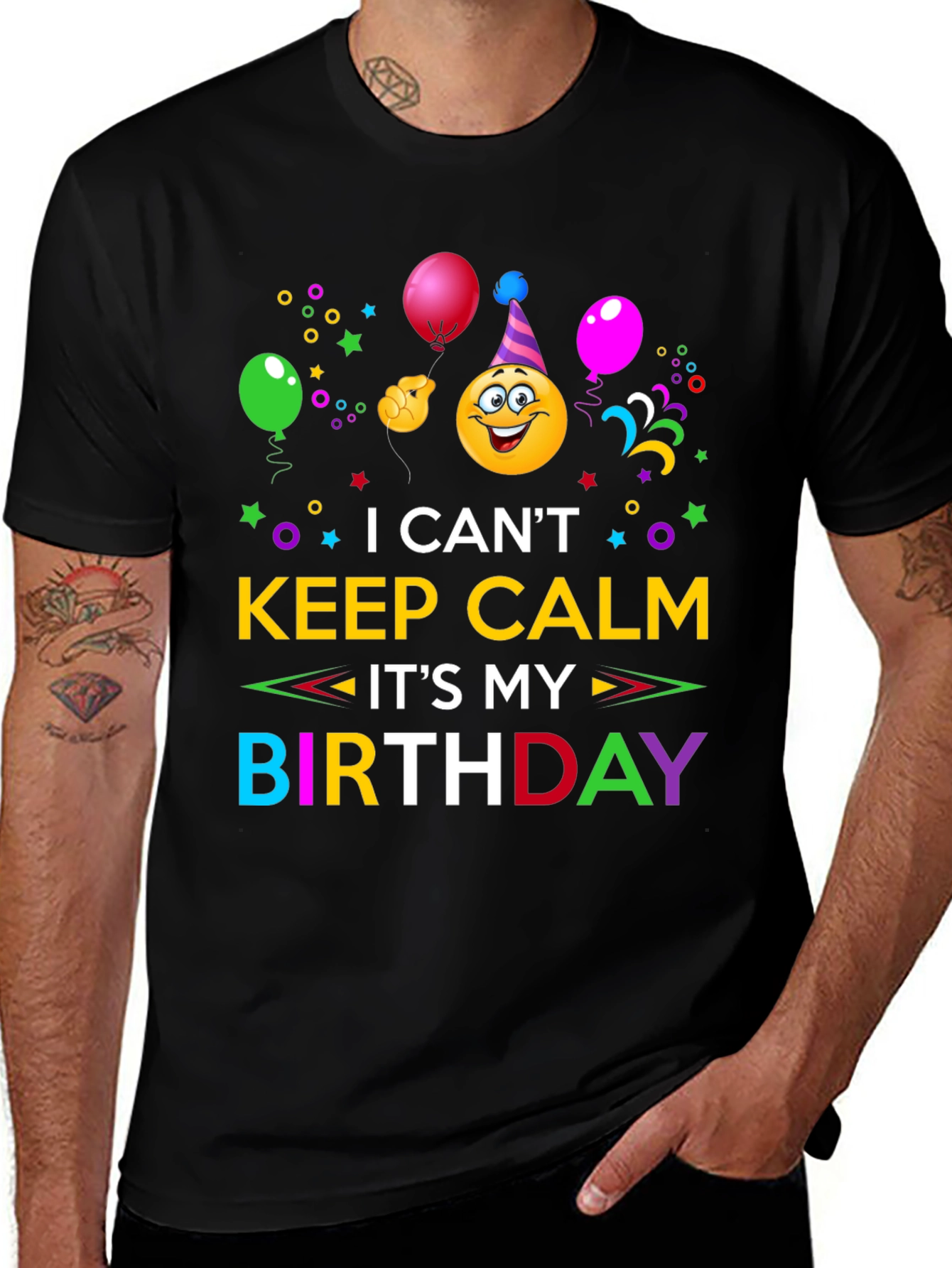 Birthday Emoji Graphic T-Shirt