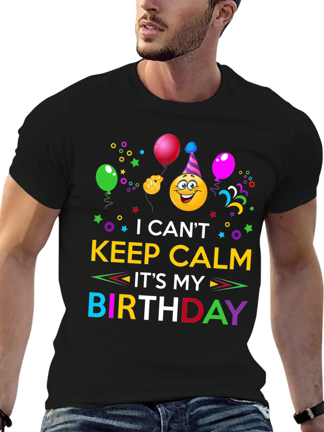 Birthday Emoji Graphic T-Shirt