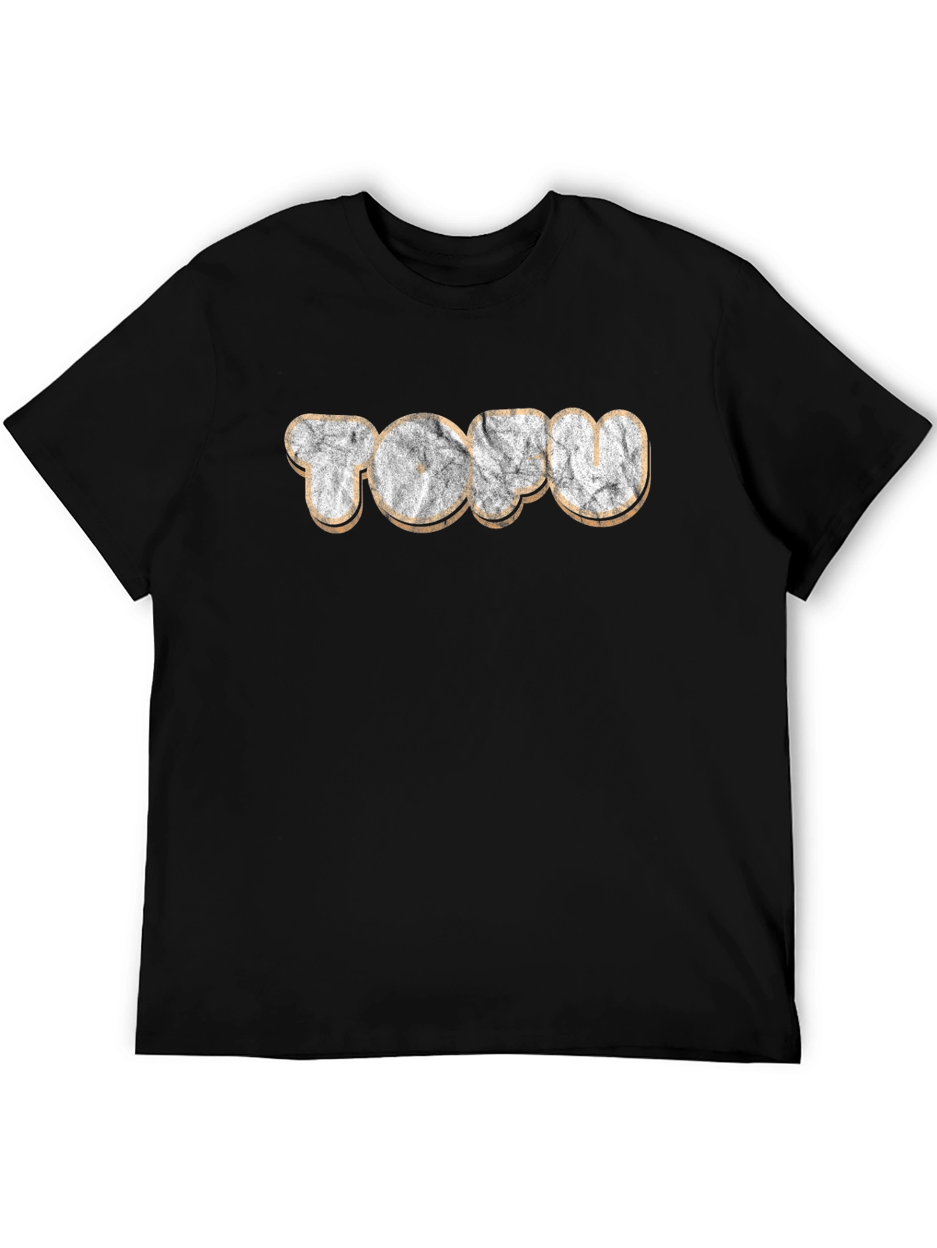 Retro Tofu Graphic Tee - Unisex Black T-Shirt