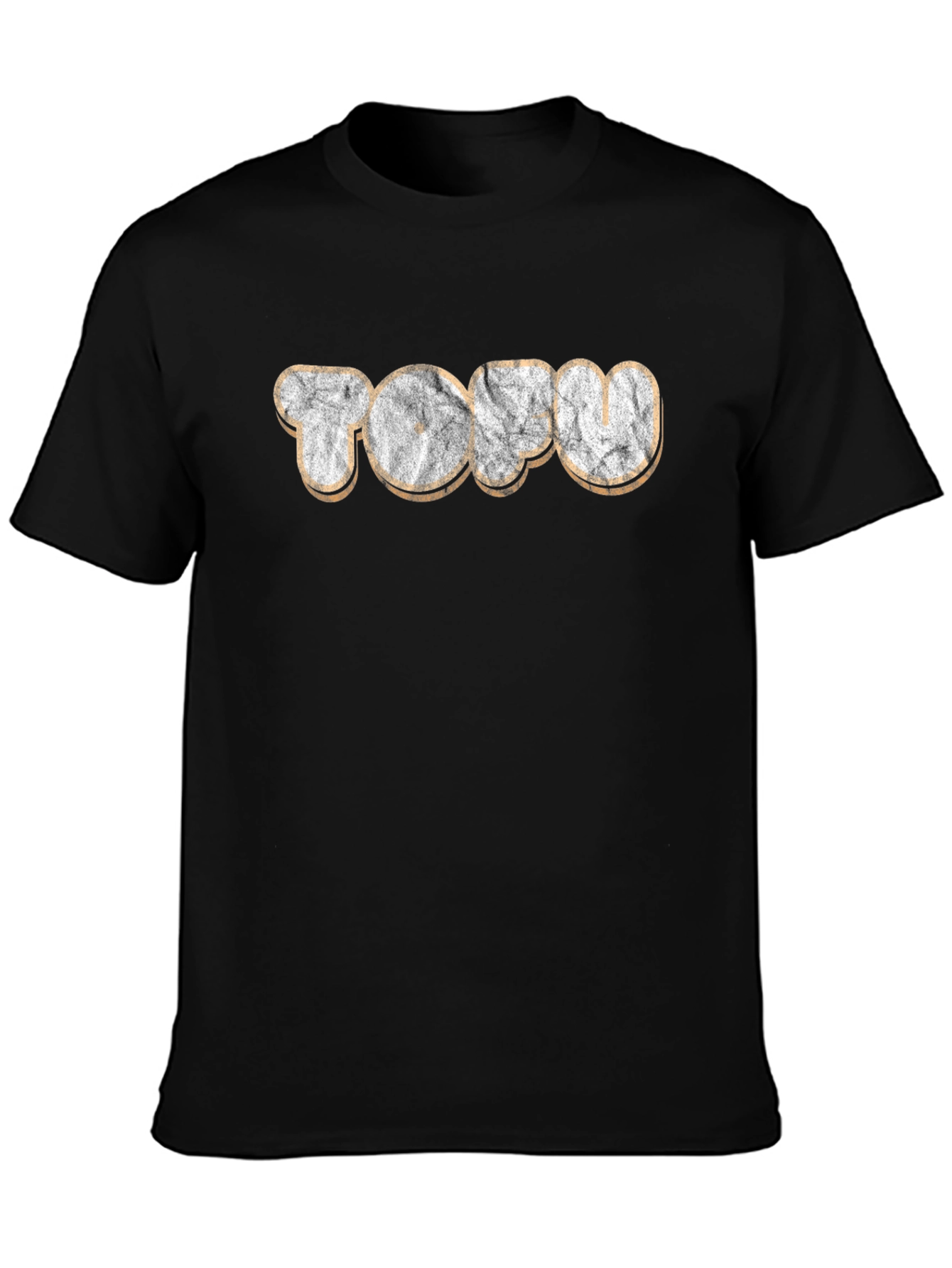Retro Tofu Graphic Tee - Unisex Black T-Shirt