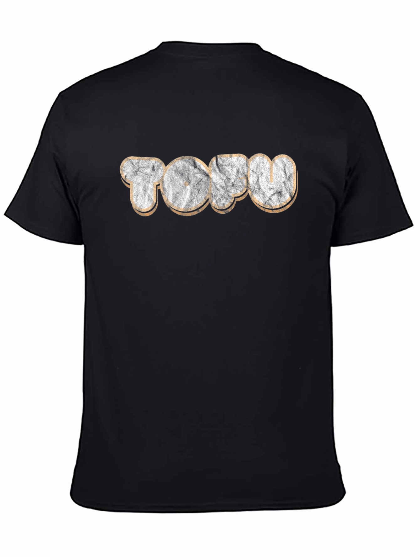 Retro Tofu Graphic Tee - Unisex Black T-Shirt
