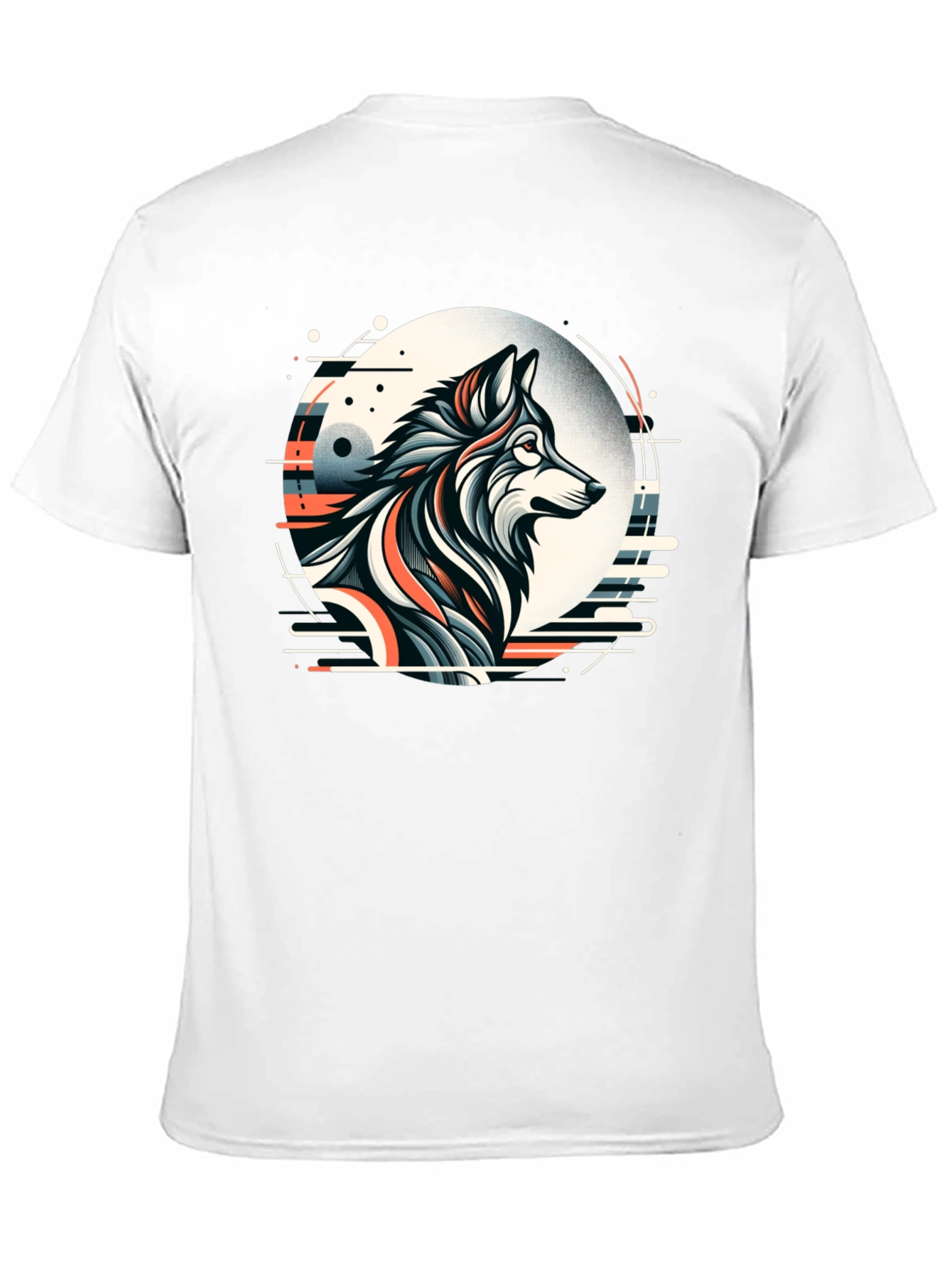 Abstract Wolf Graphic Tee - Cool Art Design T-Shirt