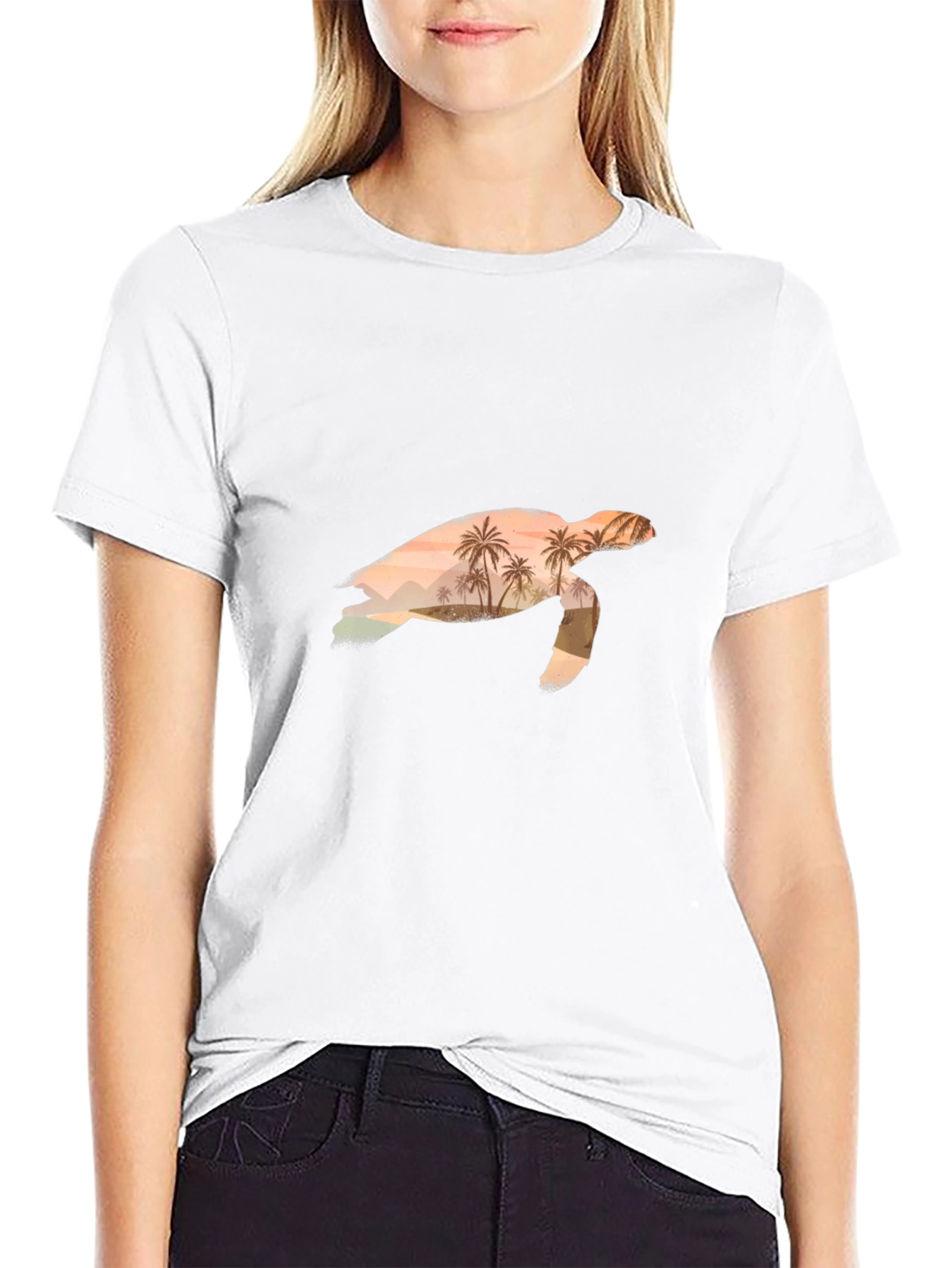 Tropical Turtle Graphic Tee - Coastal Vibes