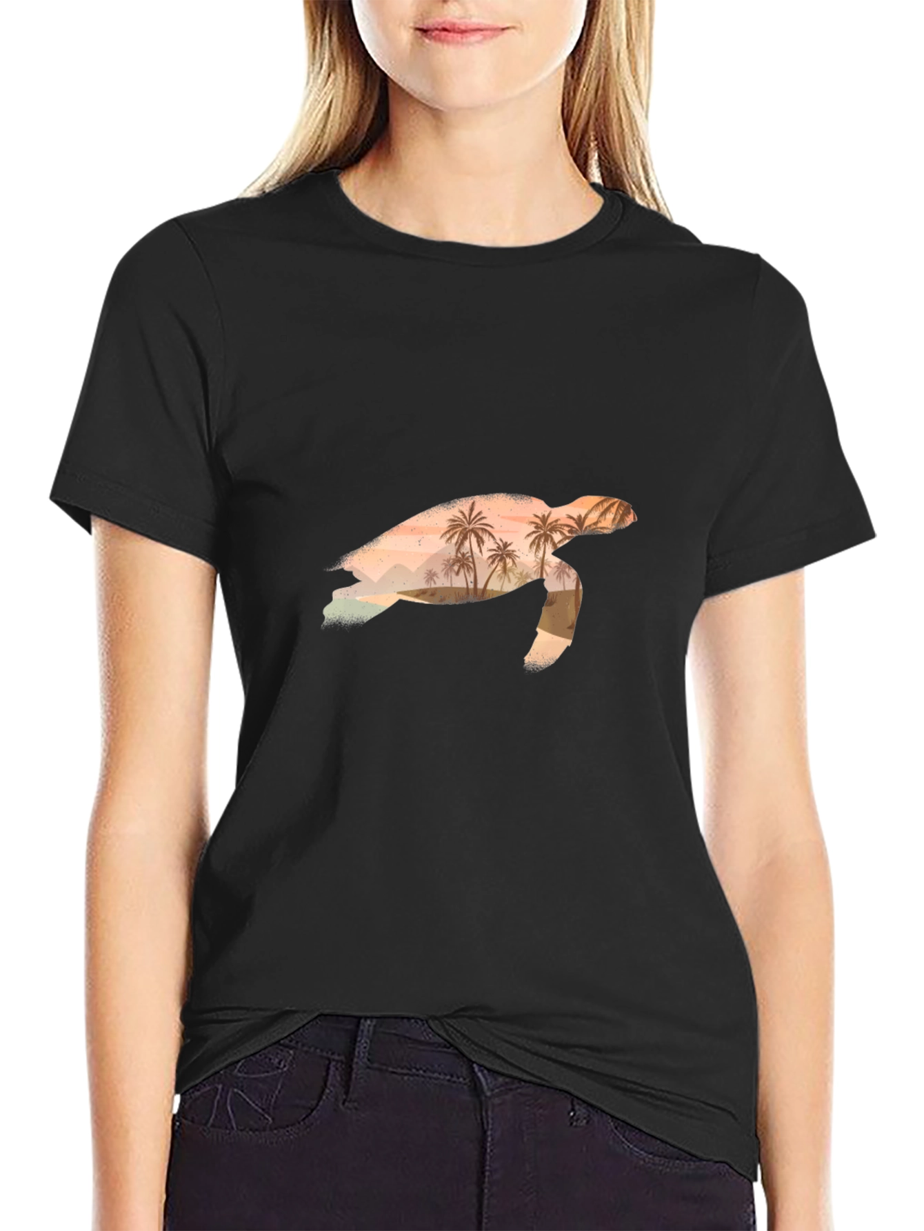 Tropical Turtle Graphic Tee - Coastal Vibes