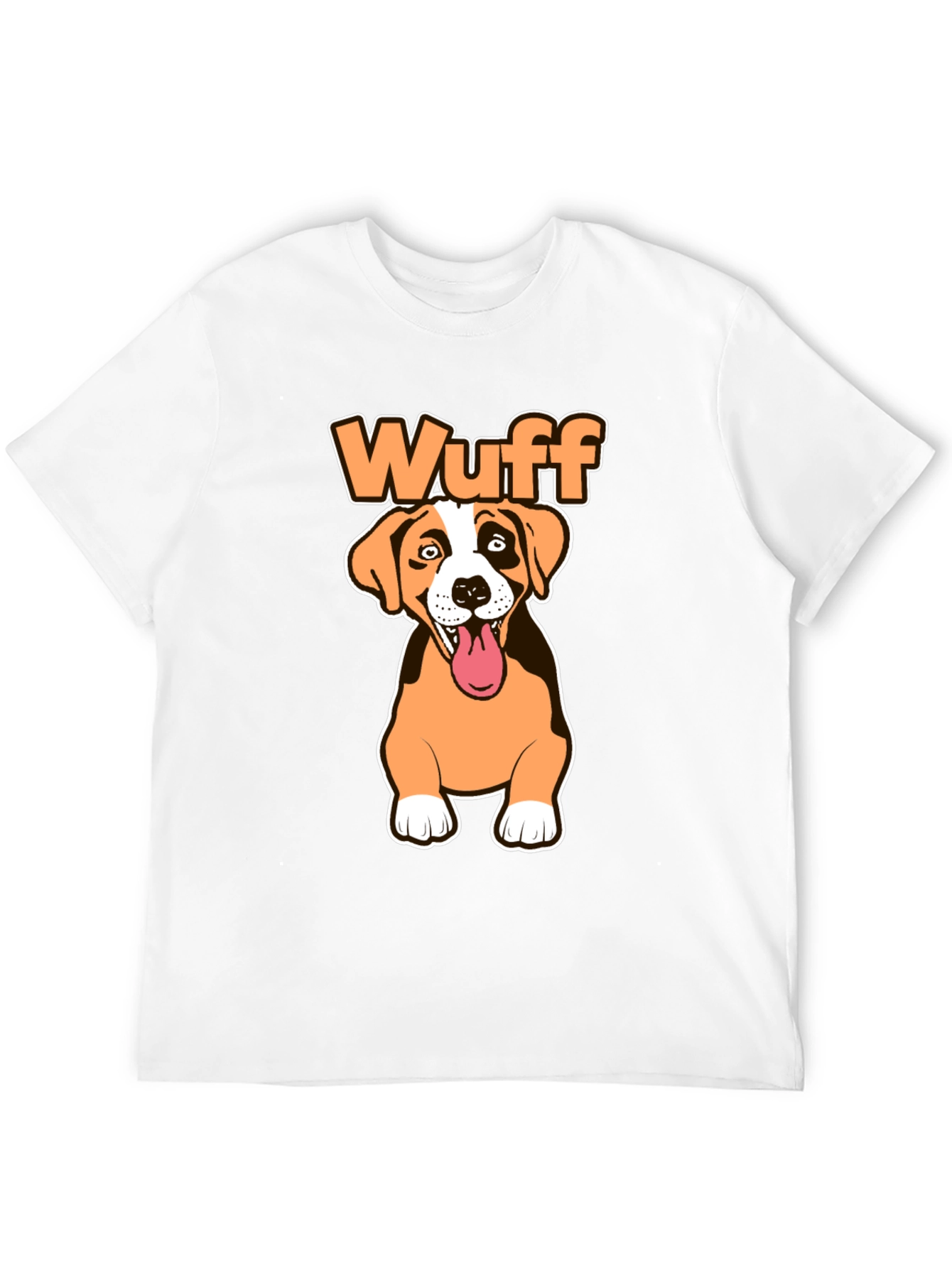 Wuff Dog Graphic Black T-Shirt