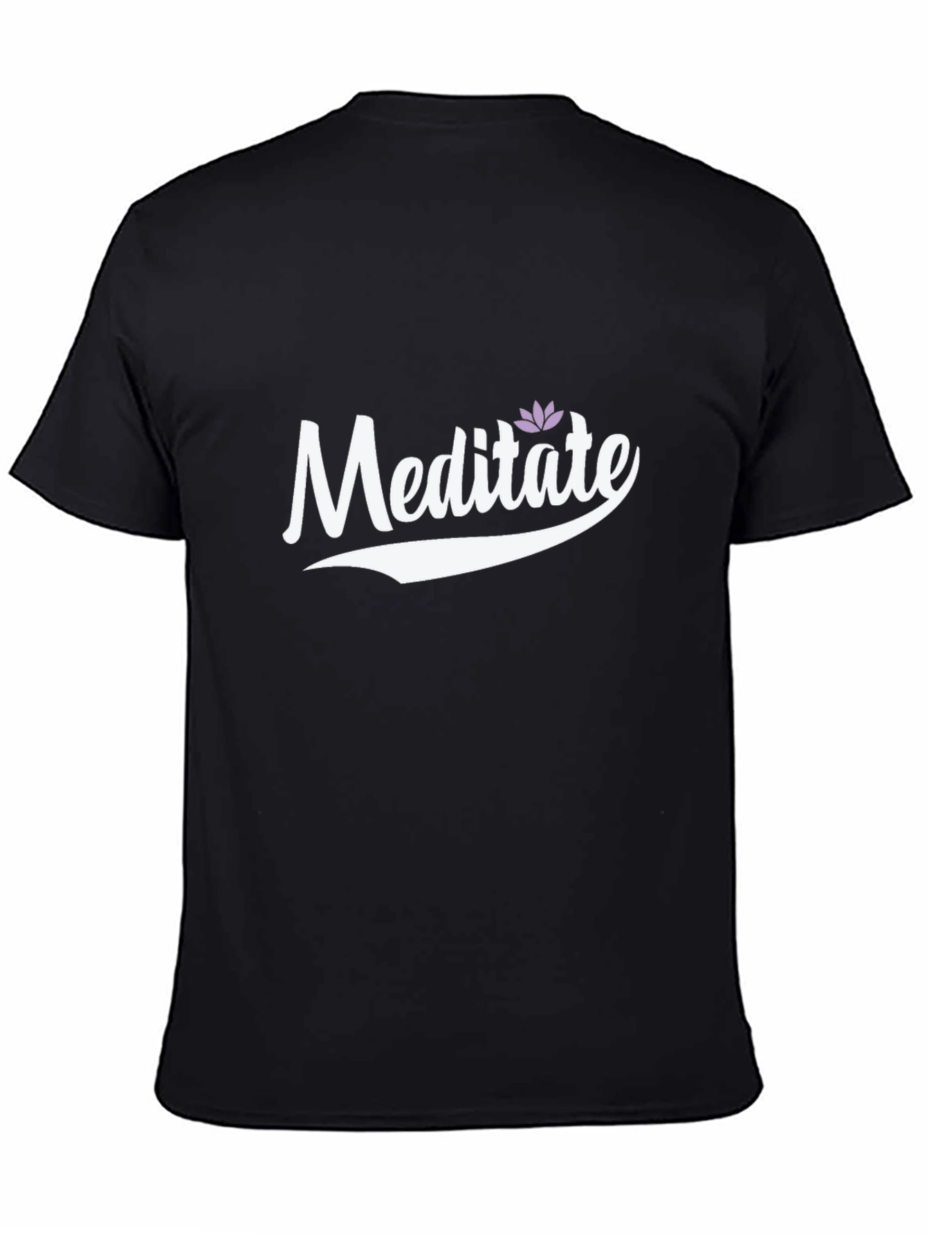 Meditate Graphic Tee - Black Casual Style