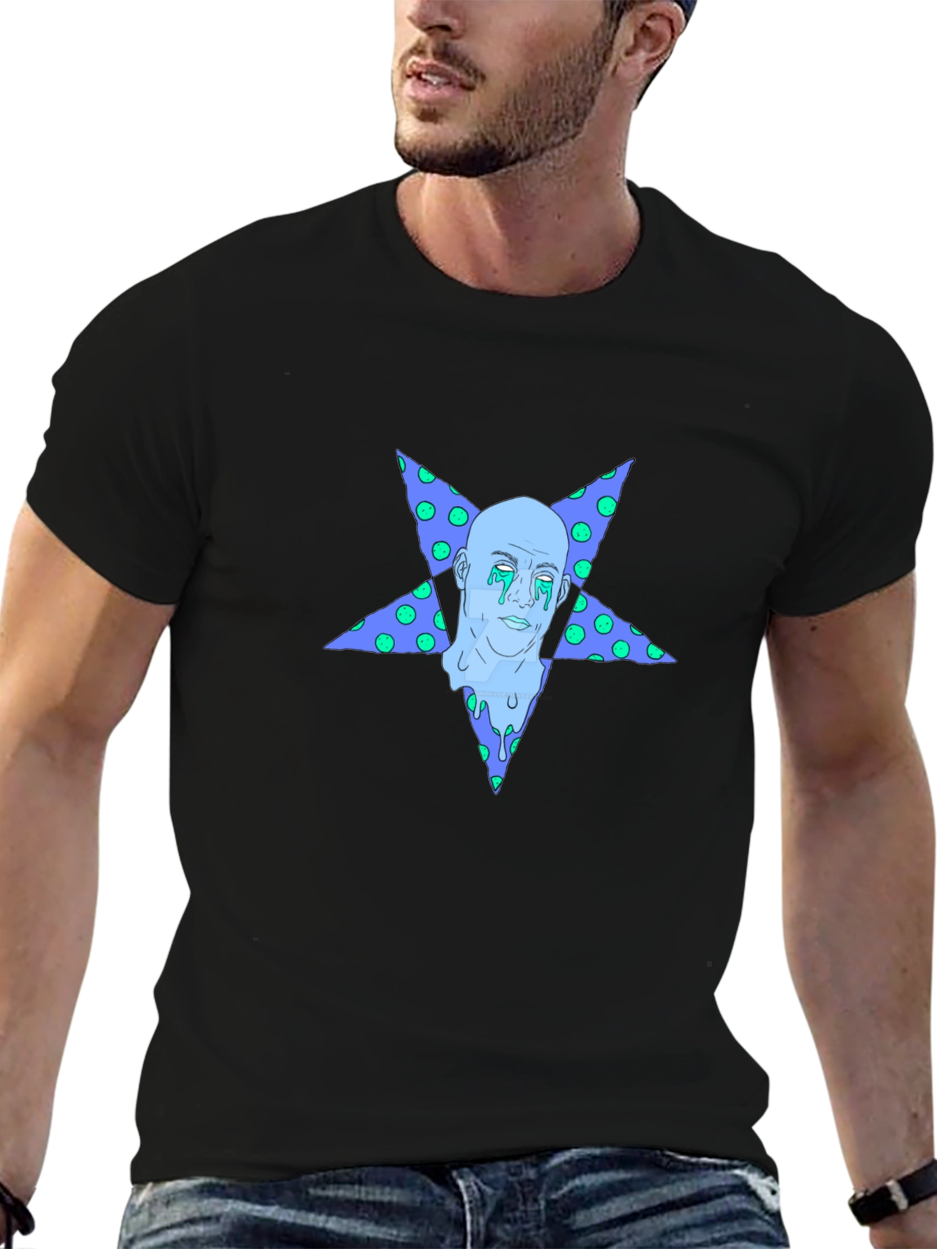Starman Graphic Tee - Unique Mens Black T-Shirt