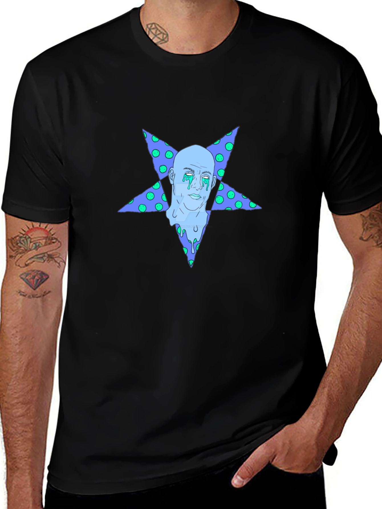 Starman Graphic Tee - Unique Mens Black T-Shirt