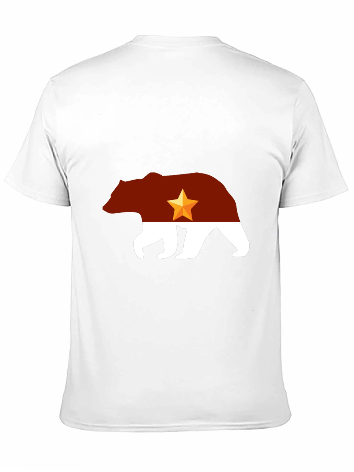California Bear Flag Graphic Tee - Black Cotton