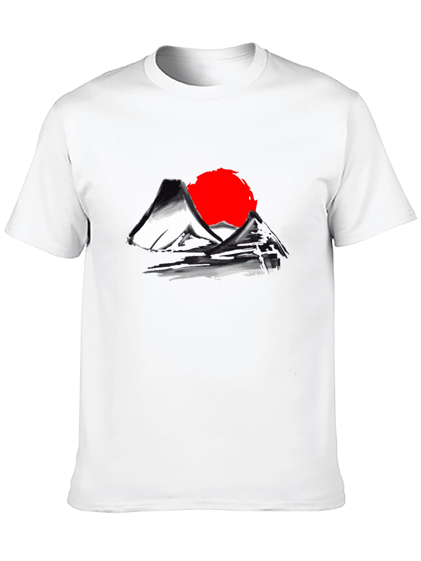 Japanese Mt. Fuji Rising Sun Graphic T-Shirt