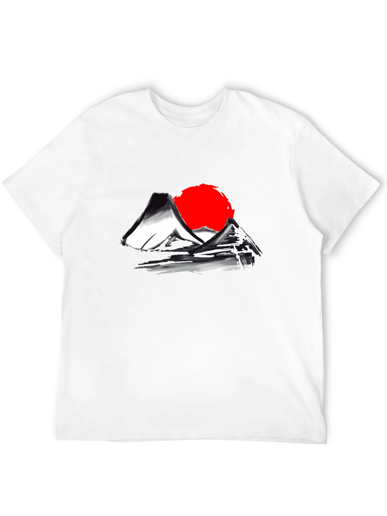 Japanese Mt. Fuji Rising Sun Graphic T-Shirt
