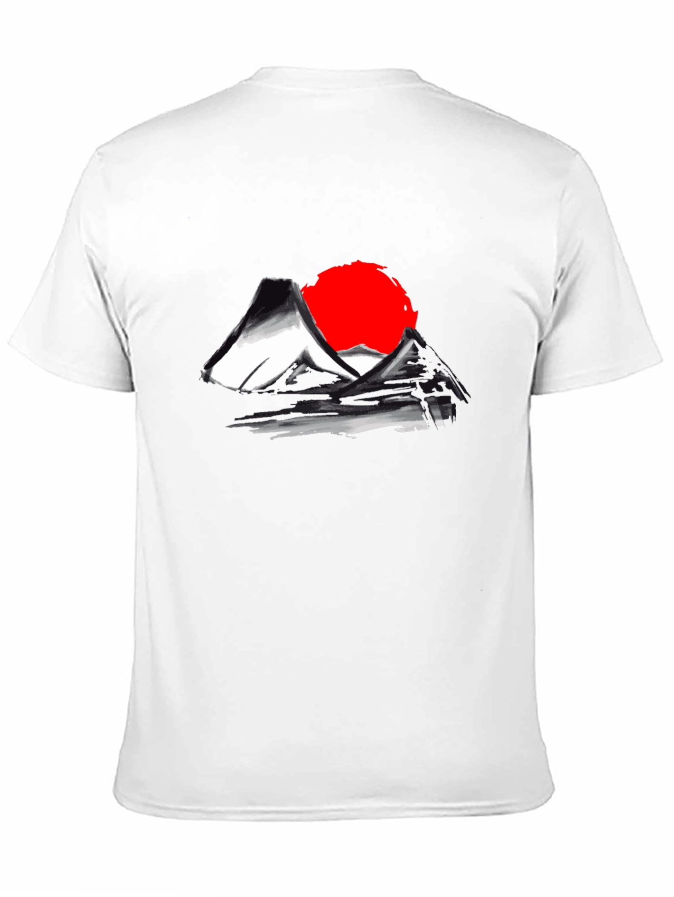 Japanese Mt. Fuji Rising Sun Graphic T-Shirt
