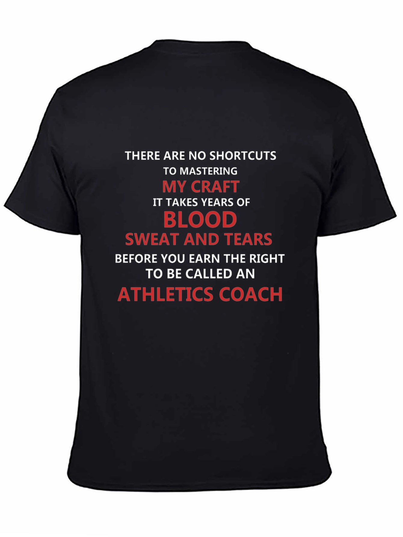Athletics Coach Blood Sweat and Tears T-Shirt