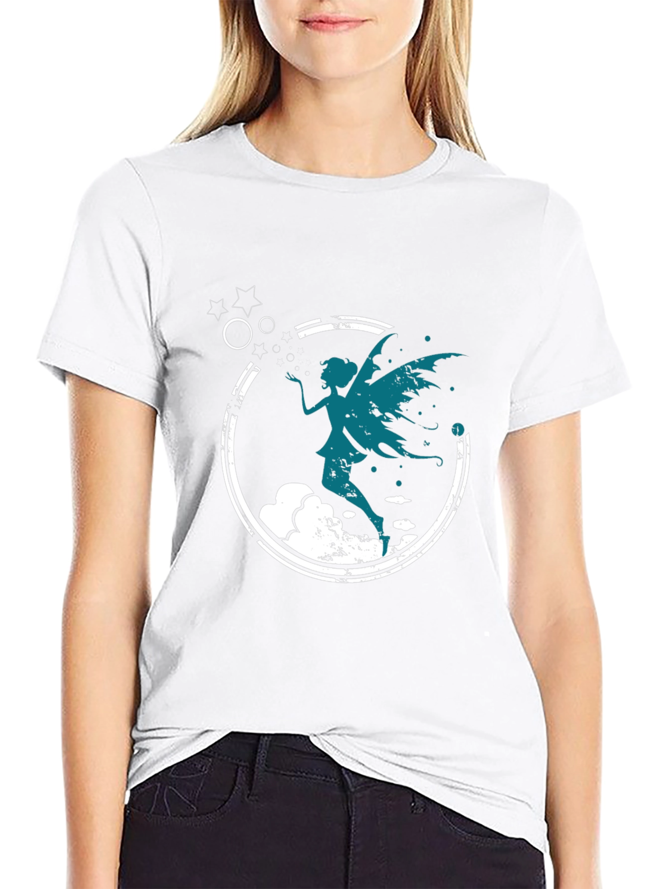 Fairy Silhouette Black T-Shirt